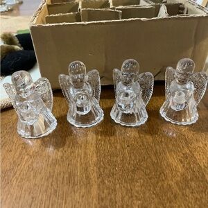 Vintage Biedermann glass candle holders
